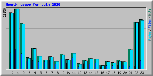 Hourly usage for July 2026